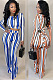Long sleeve stripe two piece suit OMM1171