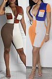 Tight contrast stitched short Jumpsuit LYY9324