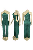 Reflective silk leather strap sexy Jumpsuit TZ9133