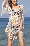Beach blouse hand hook hollow knitted skirt JRMY2288