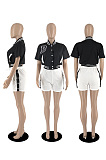 Contrast baseball suit two-piece pants with pocket buttons sportswear AYB60157