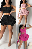 Two piece set of ear band vest skirt LSN7112