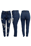 Torn washed jeans XQ1003