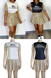 Grid Skirt Set