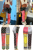 Wholesale-product | Patchwork Self-tied Pants