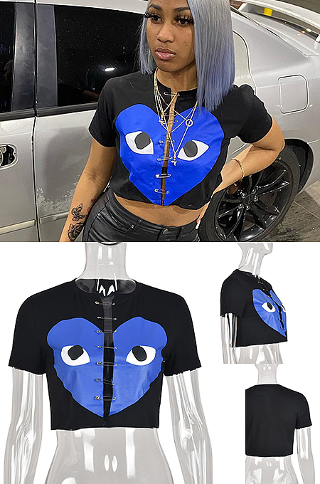 Pin Crop T-shirt