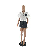 Real Pocket Digital Printed Skirt Set