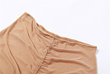 See Through Short Sleeve Skirt Set