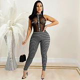 WHOLESALE | Gried See-through Carrot Pants Set
