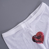 WHOLESALE | Heart Printed See-through Pants