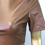 WHOLESALE | PU Material Bodycon Tassel Pants Set