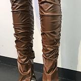 WHOLESALE | PU Material Bodycon Tassel Pants Set