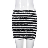 WHOLESALE | Teddy Material Zebra Skirt Set