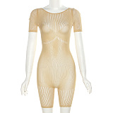 WHOLESALE |  See-through Knit Romper