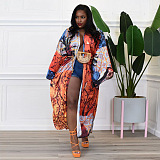 WHOLESALE |   Cover-Up Digial Printed Robe in Red
