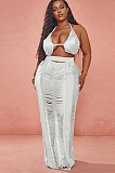 WHOLESALE | Cover Maxi Skirt Set in White