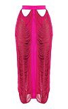 WHOLESALE | Cover Maxi Skirt Set in Rose Red