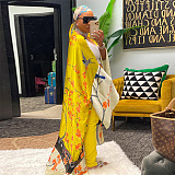 WHOLESALE |   Cover-Up Digial Printed Robe in Yellow