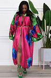 WHOLESALE |   Cover-Up Digial Printed Robe in Rose Red