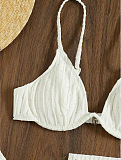 WHOLESALE | Solid 3 Piece Bikini in Light White