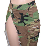 WHOLESALE | Camo Side Split Skirt Set