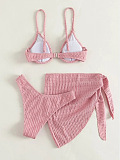WHOLESALE | Solid 3 Piece Bikini in Pink