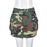 WHOLESALE |  Side Pocket Camo Skirt
