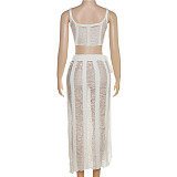 WHOLESALE | Knitted See Through Tank Skirt Set