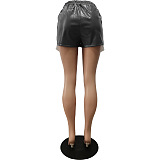 WHOLESALE | Tie Up PU Leather Split Shorts