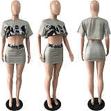 WHOLESALE |  Printed Crop Skirt Set