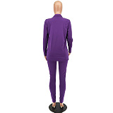 WHOLESALE |  Two Button Solid Blazer in Purple
