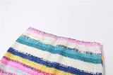 WHOLESALE | Knitted Rainbow Bra Skirt Set