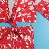 WHOLESALE | Floral Printed Loose Plus Size Pants Set