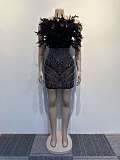 WHOLESALE | Feather Rhinestone beaded  Dress