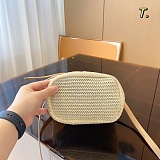 PRADA Crochet and leather mini-bucket bag(Worldwide Free Shipping)