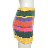 WHOLESALE | Color Block Knitted Skirt Set