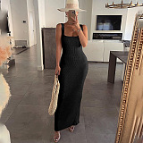 WHOLESALE | Pitted Material Tank Long Dress