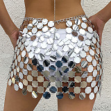 WHOLESALE | Handmade Acrylic Disc Chain Skirt(Free Size)