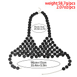 WHOLESALE | Handmade Acrylic Disc Chain Top(Free Size) in Black