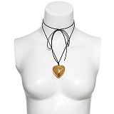 WHOLESALE | Adjustable Heart Choker Necklace ( Flannel Line) 2 pack