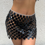 WHOLESALE | Handmade Acrylic Disc Chain Skirt(Free Size)