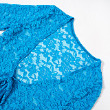 WHOLESALE | Lace Chiffon Flare Bottom Jumpsuit