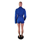 WHOLESALE | Solid Button Up Long Sleeve Romper