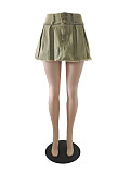 SUPER WHOLESALE |  Pleated Denim Skirt in Creamy