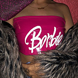 SUPER WHOLESALE |  Pu Material Barbie Bandeau Top