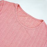 SUPER WHOLESALE |  Asymmertric Tassel Hem Pants Set in Pink