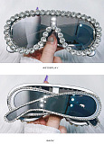 Fake Diamond Deco Sun Glasses(2PACK)