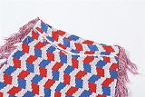 SUPER WHOLESALE | Fly-knit multi-colors Side Tassel Pants