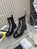 SUPER WHOLESALE | Calf-skin Ankle High Boots in Black