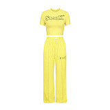 SUPER WHOLESALE | STARK Printed Jogging Suit in Yellow